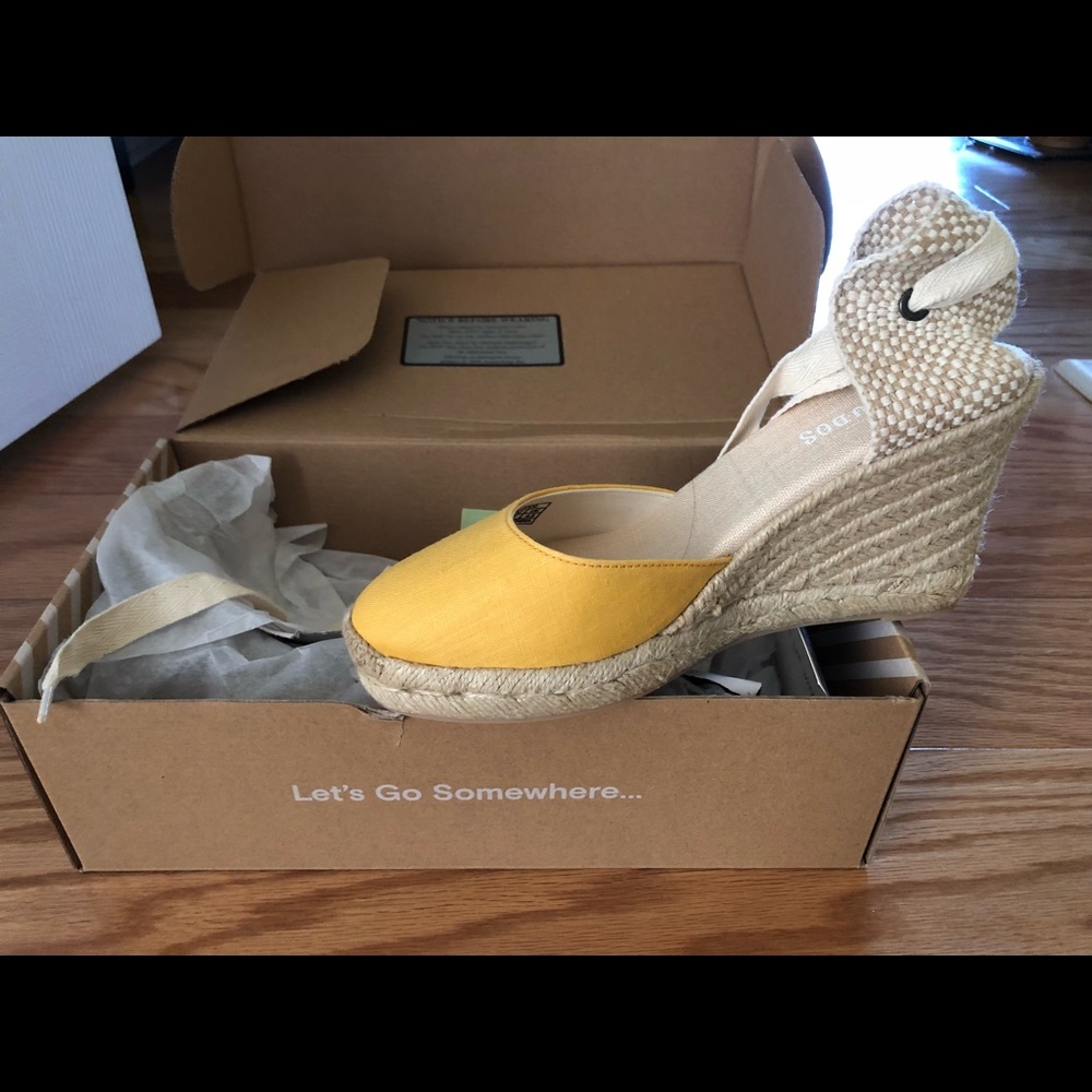 Soludos Tall Wedge in Marigold